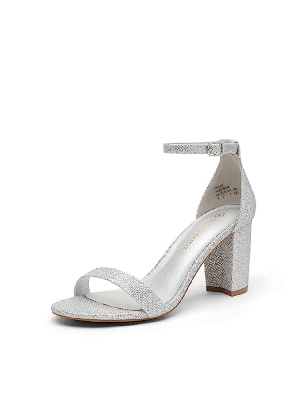 Women Low Block Heels Dressy Sandals 3-Inch Chunky Heel Adjustable Buckle